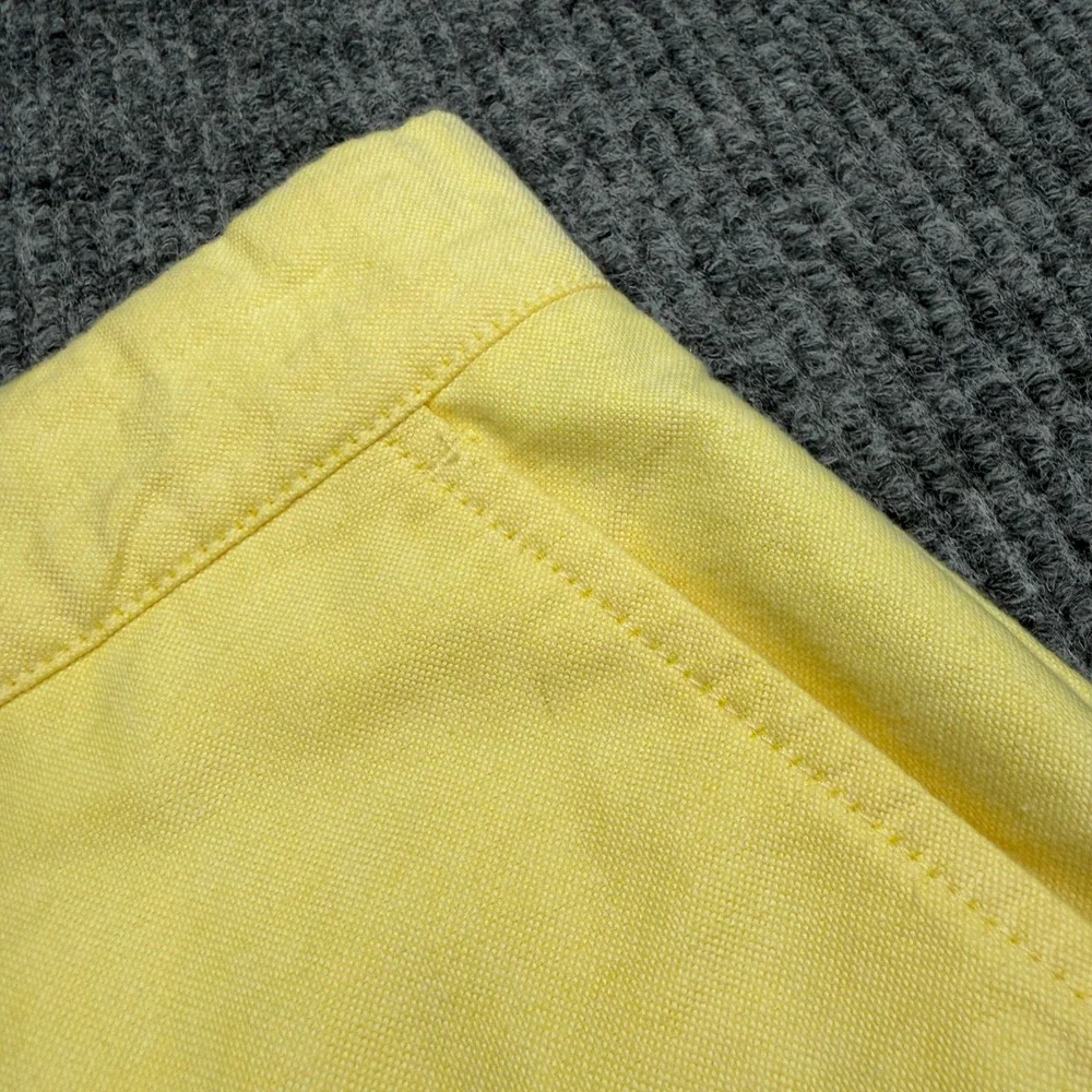 NWT Vtg Polo Ralph Lauren Yellow Cotton Flat Front Chino Shorts Mens 32x9.5 In
